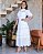 vestido Branco Puro com botoes funcional e laise premium - Imagem 5