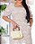 vestido com bolso e decote quadrado Nude longuete - Imagem 6
