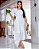 vestido com bolso e decote quadrado Branco Neve longuete - Imagem 6
