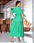 vestido com babado único na laise Verde Folha longuete - Imagem 3