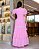 Vestido com babado e guipir na saia Rosa Bebê Longo - Imagem 2