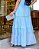 Vestido com babado e guipir na saia baby blue Longo - Imagem 4