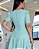 vestido gola V com detalhes em guipir Verde Paraiso midi - Imagem 4