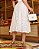 vestido em Renda e Guipir Branco OFF Longuete - Imagem 4