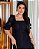 vestido em Renda e Guipir Preto Longuete - Imagem 5