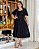 Vestido manga balone midi balone Preto - Imagem 1