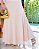 vestido frente unica longo  bege classico - Imagem 5