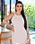 vestido frente unica longo  bege classico - Imagem 6