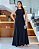 vestido frente unica longo Preto liso - Imagem 4
