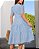 Vestido Princesa na laise Luxo Azul Caribe midi - Imagem 5