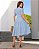 Vestido Princesa na laise Luxo Azul Caribe midi - Imagem 2
