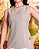 Vestido regata com bolso embutido midi Bege Cinza - Imagem 5
