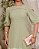Vestido Cambraia gola redonda manga 3/4 Verde Pistache - Imagem 3