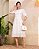 Vestido Cambraia gola redonda manga 3/4 bordado Bronze - Imagem 1