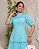 Vestido com Botões funcional Azul Tiffany Longuete - Imagem 5