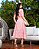 Vestido Realeza detalhes em guipir Rosa Blush - Imagem 2