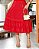 Vestido Realeza detalhes em guipir Vermelho paixão - Imagem 3