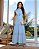 Vestido Paraiso com botoes funcionais Aurora Blue Longo - Imagem 1