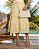 Vestido Realeza detalhes em guipir Amarelo Manteiga - Imagem 5