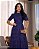 Vestido Realeza detalhes em guipir Azul Marinho - Imagem 4
