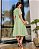 Vestido Bordado Verde Pastel decote Coração Midi - Imagem 2