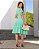 Vestido Verde Menta na laise Decote com pregas Midi - Imagem 2