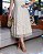 Vestido Bordado Geométrico Bege Linen Midi - Imagem 6