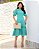 Vestido Cambraia gola redonda manga flare Verde Tiffany - Imagem 1