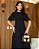 Vestido Cambraia gola redonda manga flare Preto - Imagem 6