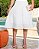 Vestido Cambraia gola redonda manga flare Branco off - Imagem 4