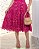 Vestido luxo laise 3D gola padre Flor Fucsia - Imagem 5