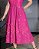 Vestido de alça com babado e saia de Pegras Fúcsia - Imagem 4