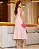 Vestido Regata babados na saia listra Rosa - Imagem 2