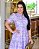 Vestido luxo laise 3D gola padre Lilás - Imagem 5