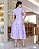 Vestido luxo laise 3D gola padre Lilás - Imagem 2