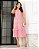 Vestido Bordado com Botões Funcional Rosa Thulian Midi - Imagem 1