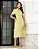 Vestido Bordado com Botões Funcional Amarelo Midi - Imagem 3