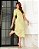 Vestido Bordado com Botões Funcional Amarelo Midi - Imagem 1