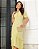 Vestido Bordado com Botões Funcional Amarelo Midi - Imagem 4