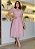 Vestido na laise Bicolor Rose decote gota Midi - Imagem 10