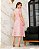 Vestido na laise Bicolor Rose decote gota Midi - Imagem 2