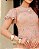 Vestido honra em guipir Bege Rose midi - Imagem 4