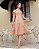 Vestido honra em guipir Bege Rose midi - Imagem 1