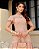 Vestido honra em guipir Bege Rose midi - Imagem 6