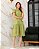 Vestido honra em guipir Verde Pear midi - Imagem 1