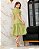 Vestido honra em guipir Verde Pear midi - Imagem 2