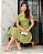 Vestido honra em guipir Verde Pear midi - Imagem 5