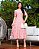 Vestido Realeza detalhes em guipir Rosa Blush - Imagem 1