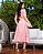 Vestido Realeza detalhes em guipir Rosa Blush - Imagem 2