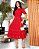 Vestido Realeza detalhes em guipir Vermelho paixão - Imagem 4